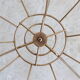 Worker golden brass tripod sewing basket