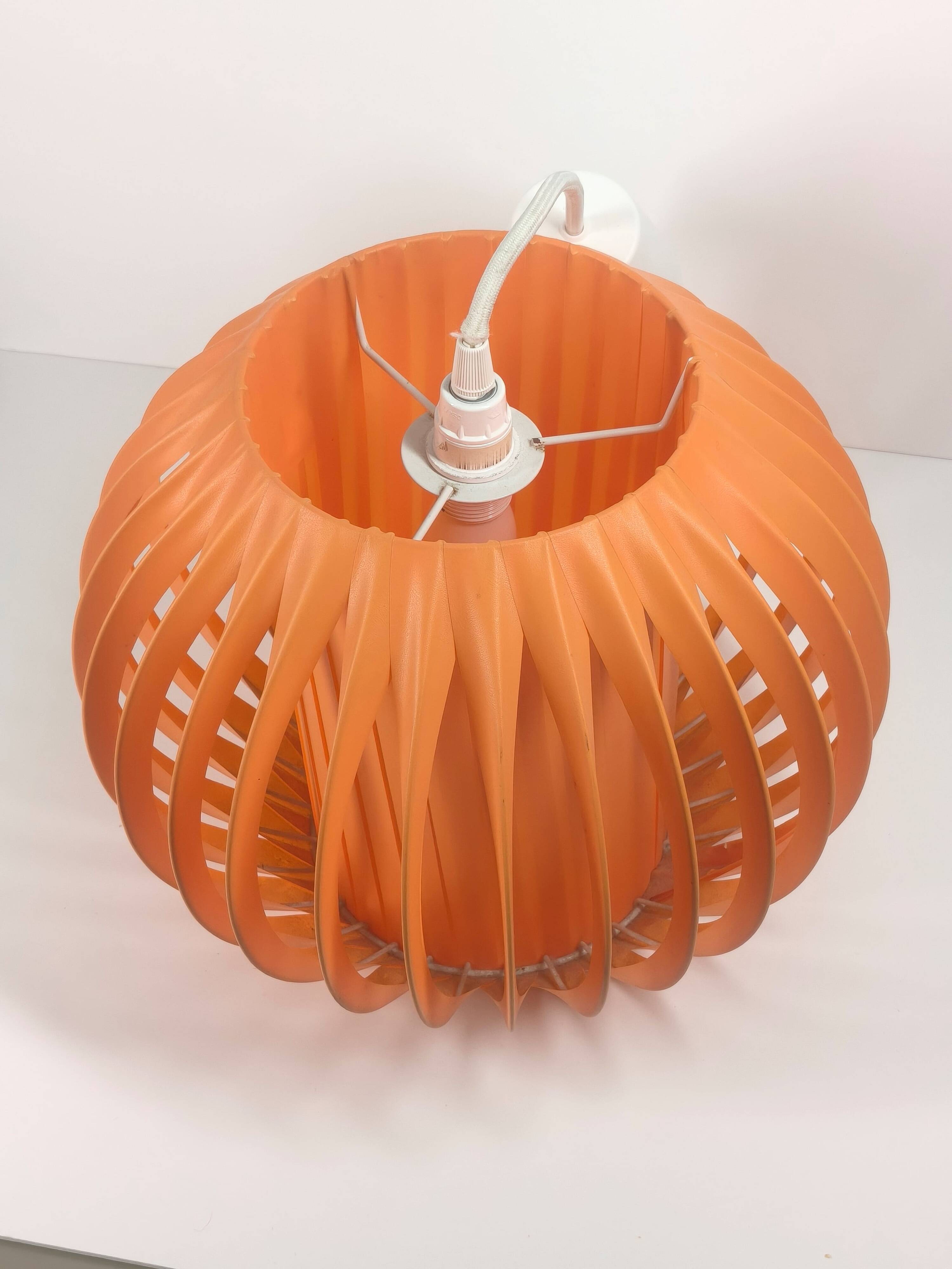 Vintage pendant lamp - Dutch design - Orange - Space Age