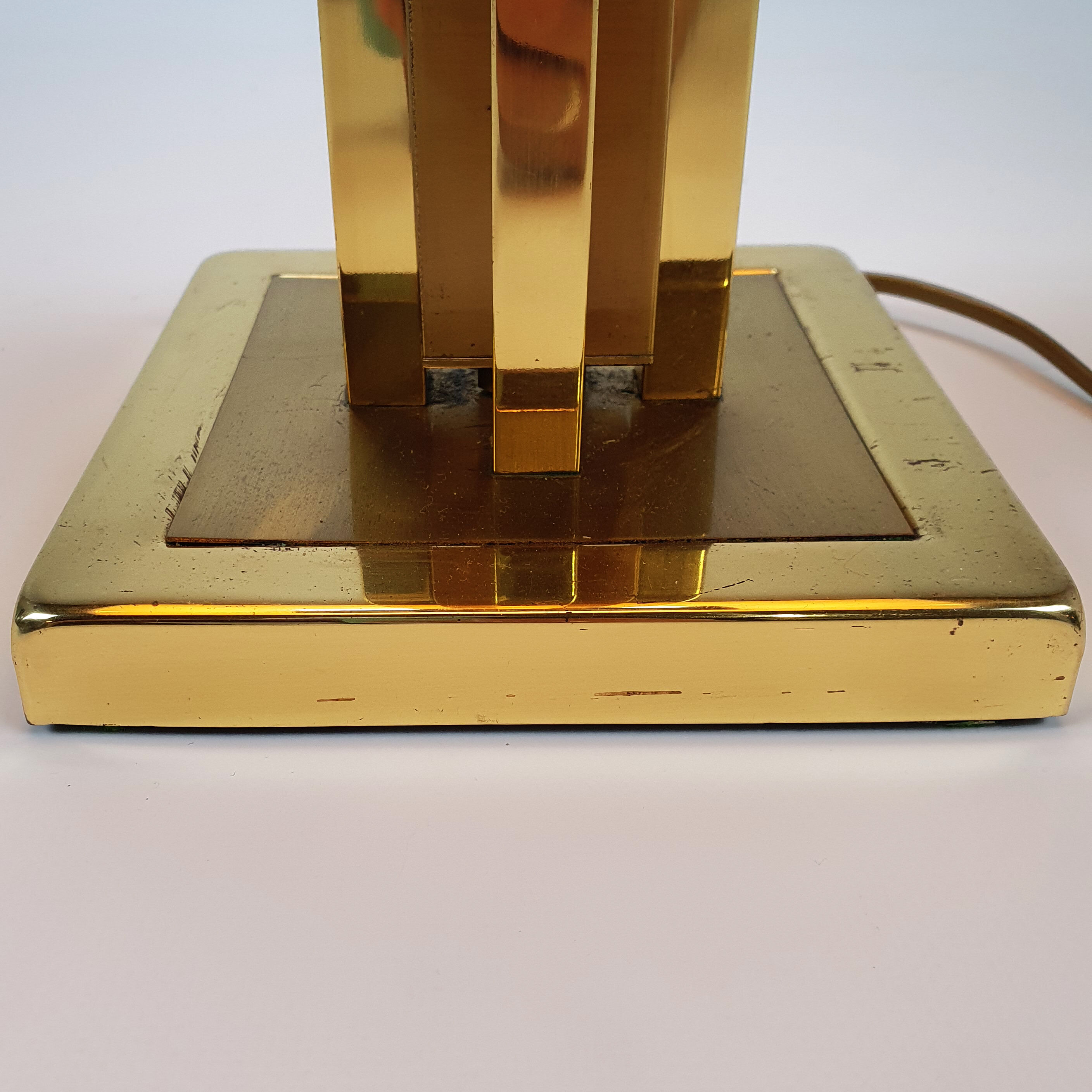 24kt Gold-plated table lamp, 1970s
