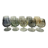 Coffret de 10 verres à Cognac de Luminarc en verre coloré