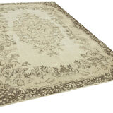 Tapis beige oriental unique fait à la main 208 cm x 310 cm