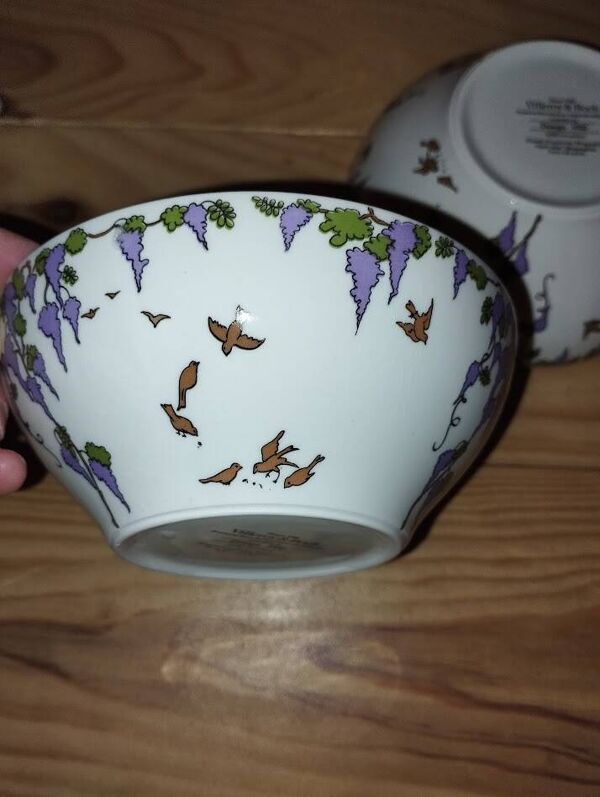 Paire de bols Villeroy & Boch – Décor floral – État parfait