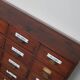 Grand Cabinet d'Apothicaire Antique en Pitch Pine, Belgique, avec Boucliers en Émail, 1900s