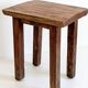 Spanish Baroque Oak Side Table or Stool, Wabi-Sabi Style, 18th C.