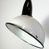 Industrial Soviet White Enamel Pendant Lamp, 1960s