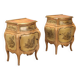 Antique bedside tables in Baroque style, wooden, Italy, 20th century.