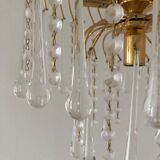 Chandelier waterfall of Murano drops and tassels