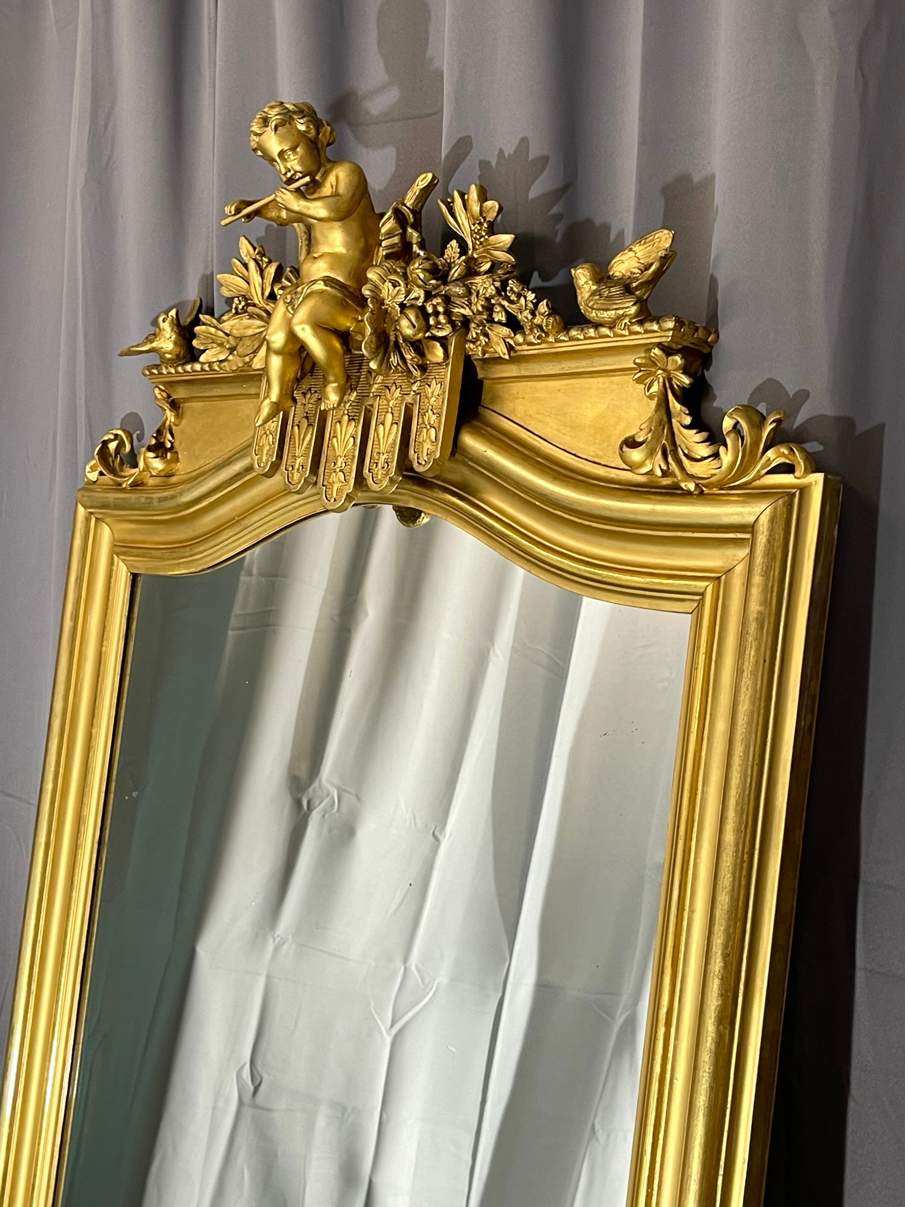 Mirror 204 x 98 cm nineteenth century Napoleon III