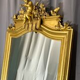 Miroir 204 x 98 cm époque XIXè Napoléon III, putti