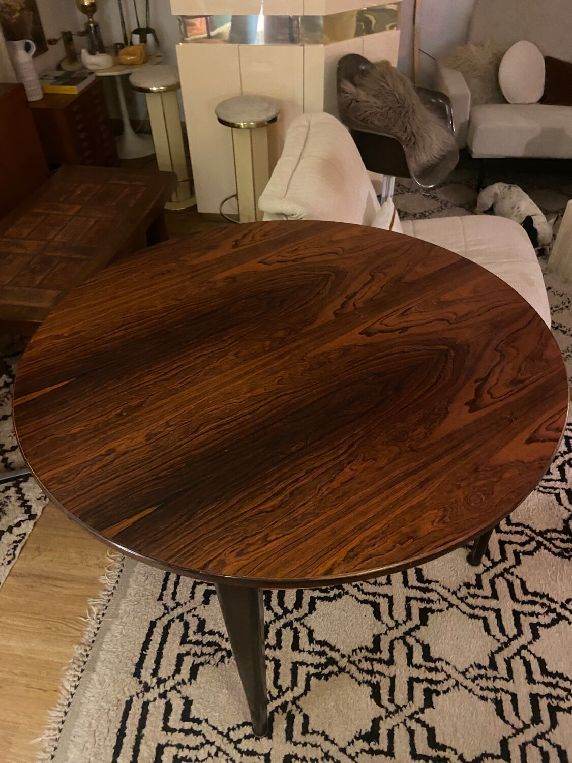 Scandinavian rosewood table from Rio 60s