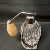 Old bottle perfume vaporizer in crystal and chrome pear XXth