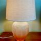 Pink molded glass lamp foot-Art Deco style-Pink décor