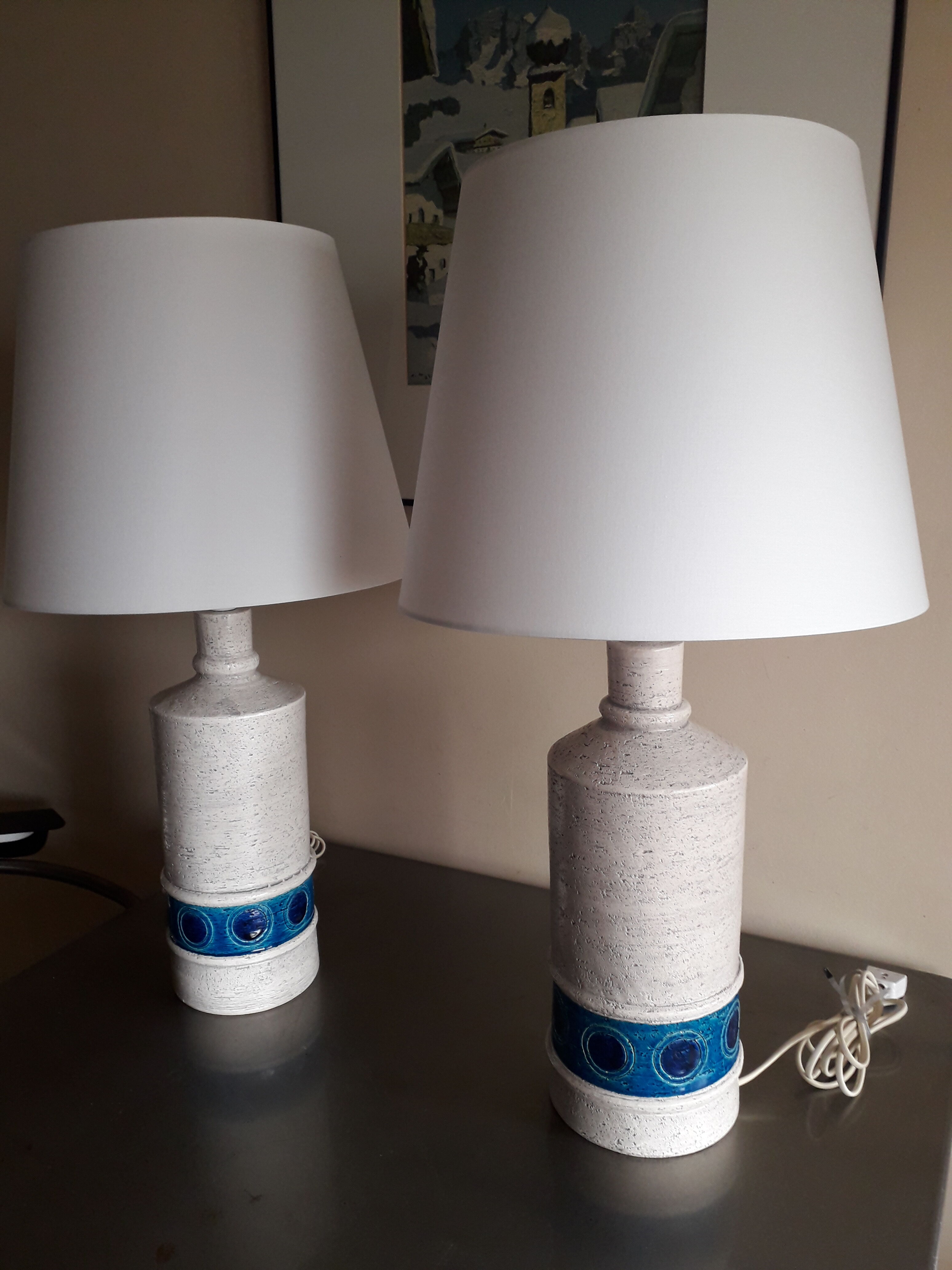 Pair of lamps by Aldo Londi for Bitossi