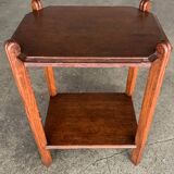 Wooden pedestal bedside table