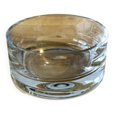 Round thick glass ashtray