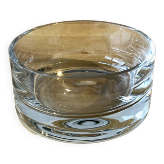 Round thick glass ashtray