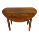 Ancienne table console en noyer, pieds en cuillère de miel