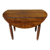 Antique walnut console table with honey spoon legs.