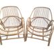 2 rattan armchairs