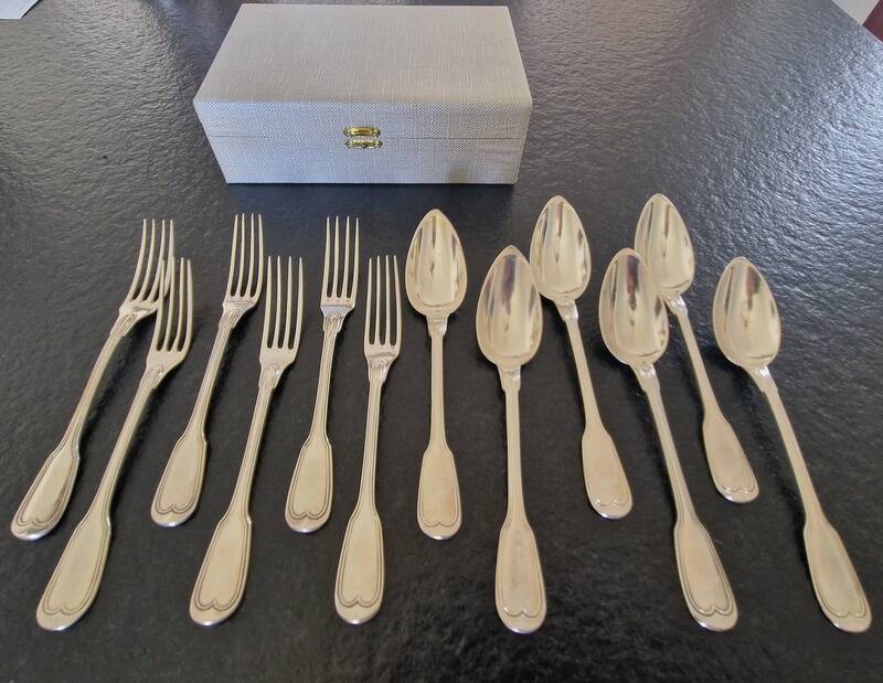Master Goldsmith: Louis Loyer (1890-1913) - Series of 6 dessert cutlery in solid silver