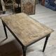 Louis Philippe style 1900s bistro farmhouse table with swivel legs