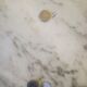 Marble table and stainless steel base