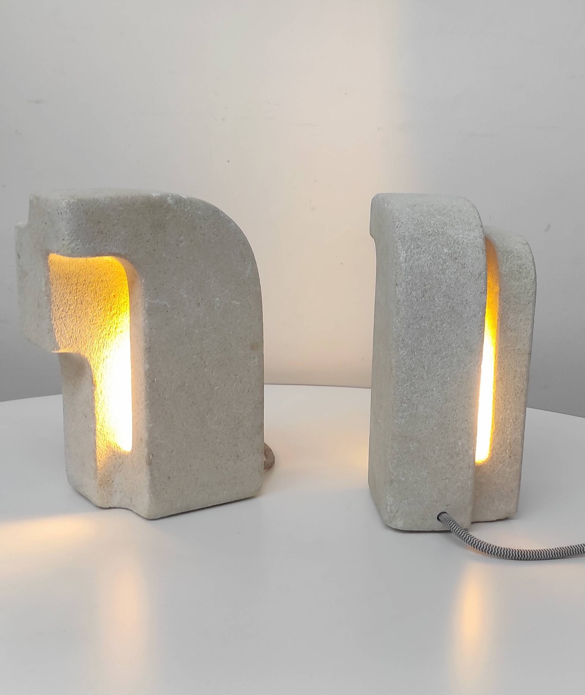 Pair of stone lamps. Albert Tormos 1970