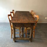 6 old chairs in cherry tree