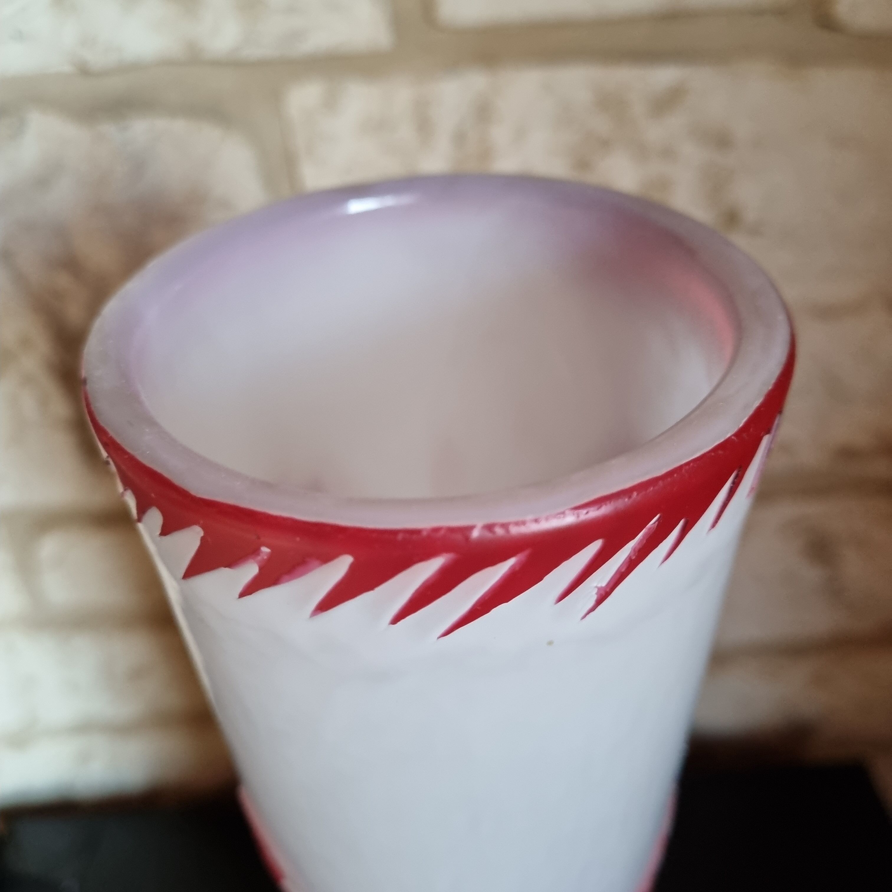 Art nouveau pantin's crystal vase