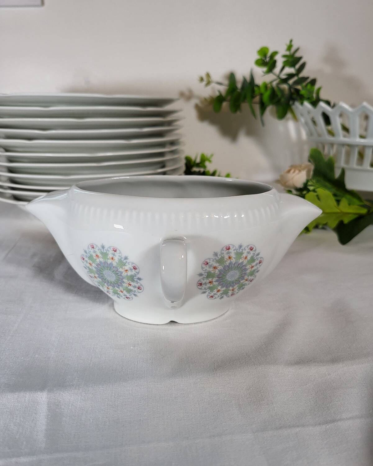 Vierzon porcelain sauce boat
