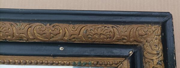 Miroir époque Napoléon III en bois et stuc