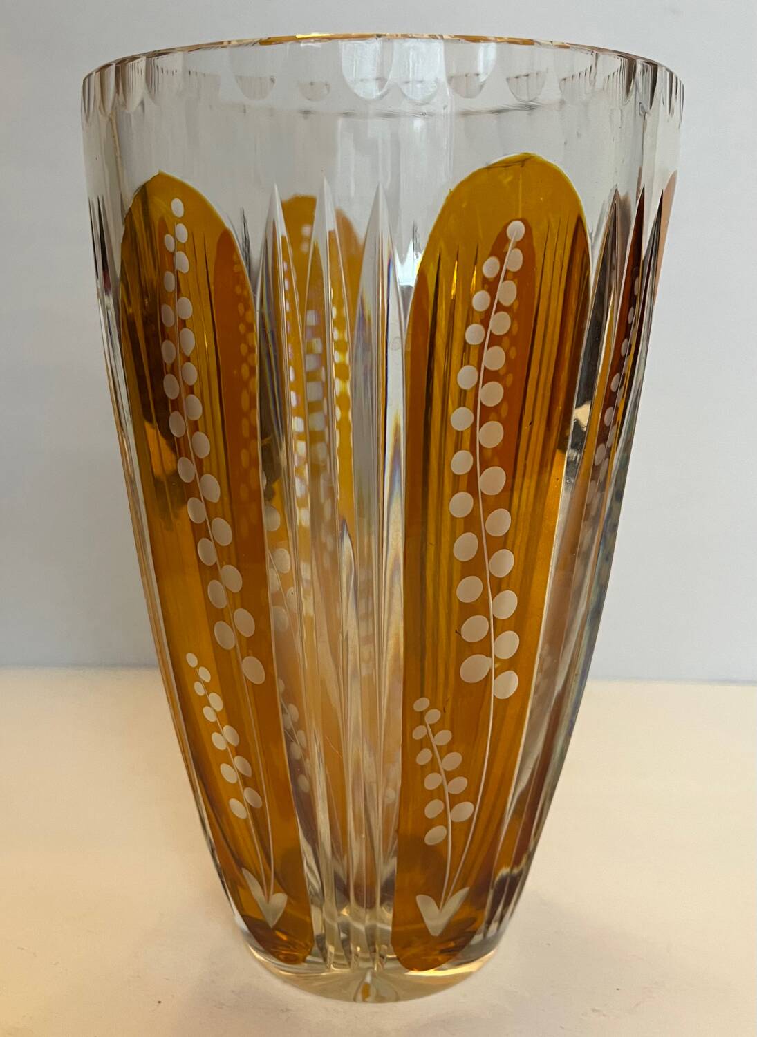 Vintage cut crystal vase