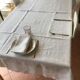 BR embroidered rectangle tablecloth with 12 matching towels.