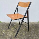 Wooden and metal folding chair