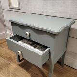Blue-grey bedside table