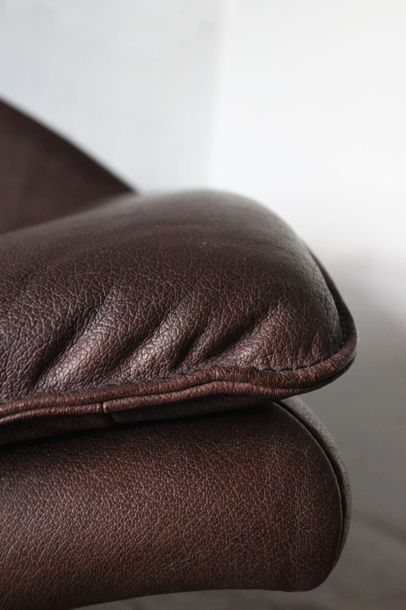 Scandinavian modern leather sofa