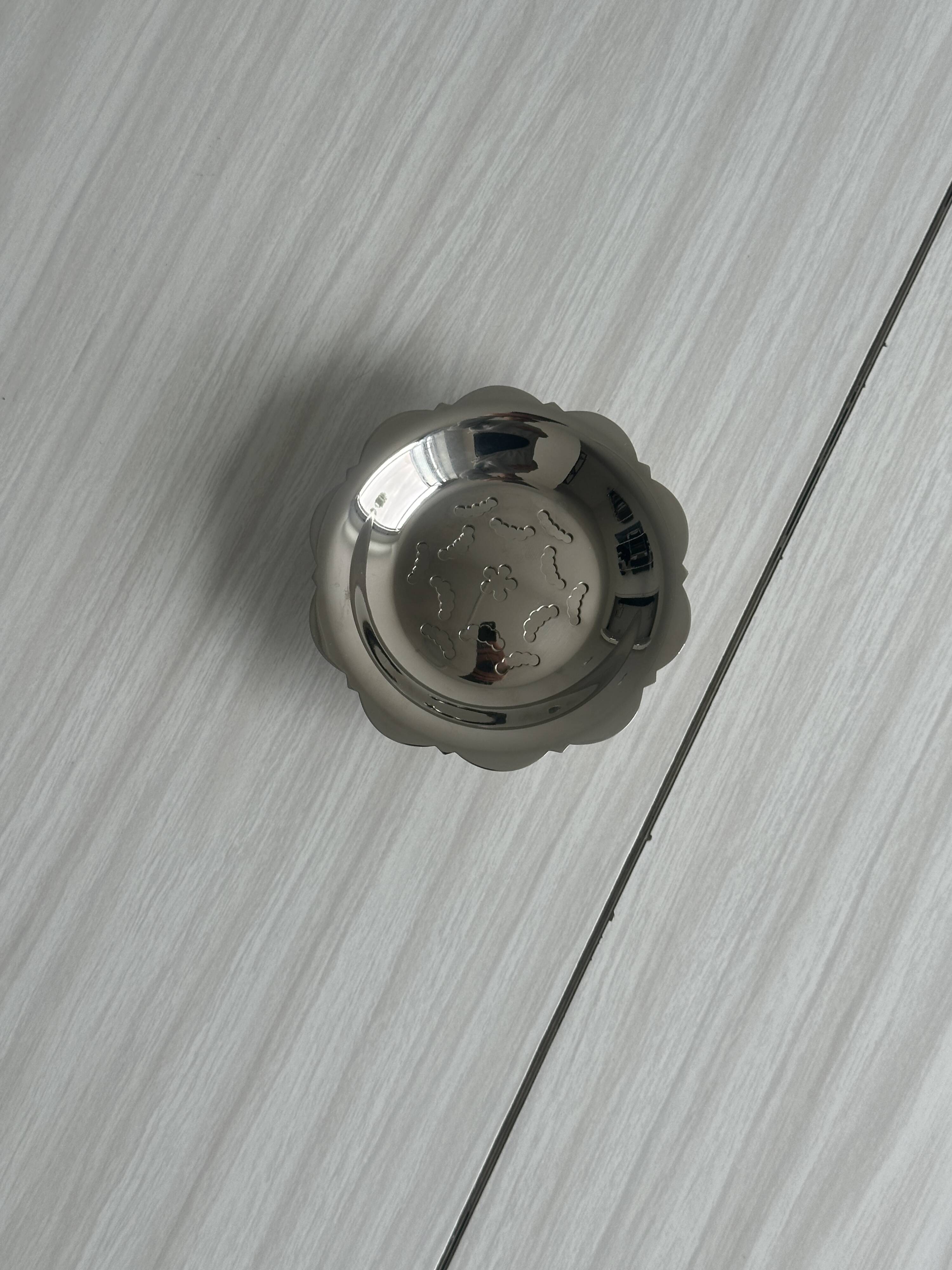 Vintage Coquillor butter dish in shiny metal