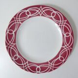 3 anciennes assiettes plates en faïence de Badonviller dépareillées vintage