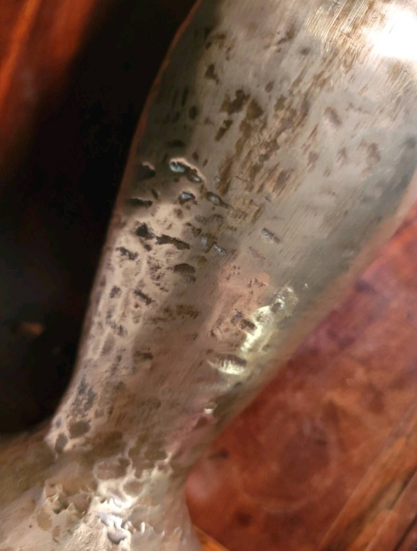 Vase Obus Chiselled Decor of Branches Trench Art Poilu WW1 14 18
