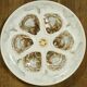 Set of 4 plates or oyster dishes, St-Amand earthenware