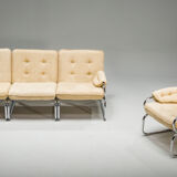 Three-Seater Borkum Sofa and Armchairs by Johan Bertil Häggström for Ikea, 1970s, Set of 2