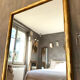 19th-century antique gilded mirror.