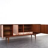 Mid-Century Op-Art Hand-Painted Teak Sideboard, 1960s