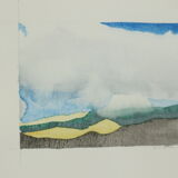 Watercolor The Calm Sea Lieven Florizoone Signed and Dated 1982