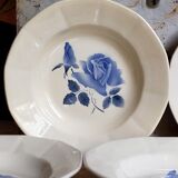 Six earthenware plates of Digoin and Sarreguemines 40s