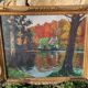 Oil painting on panel - signed Lucien Frennet - framed