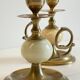 BOUGEOIRS Vintage Onyx Marble and Brass