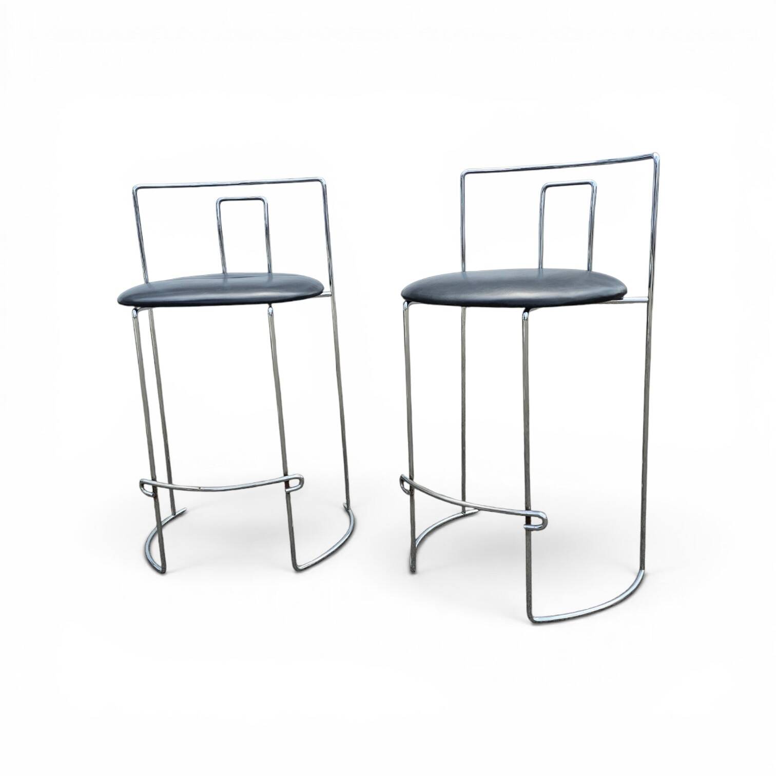 2 x Gaja stool by Kazuhide Takahama for Simon Gavina / black leather