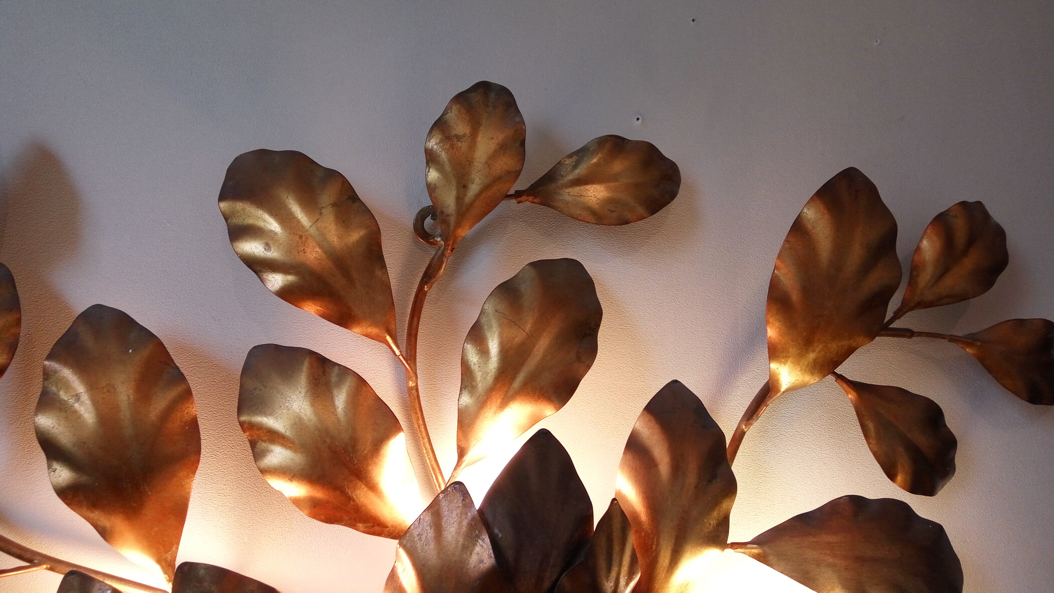 Gold metal wall lamp
