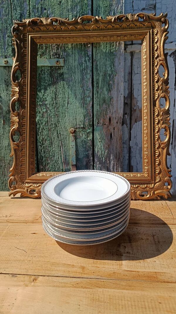 assiettes plates en porcelaine Bavaria – Seltmann Weiden
